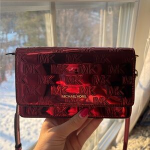 Michael Kors Shiny Red Crossbody Bag NWT